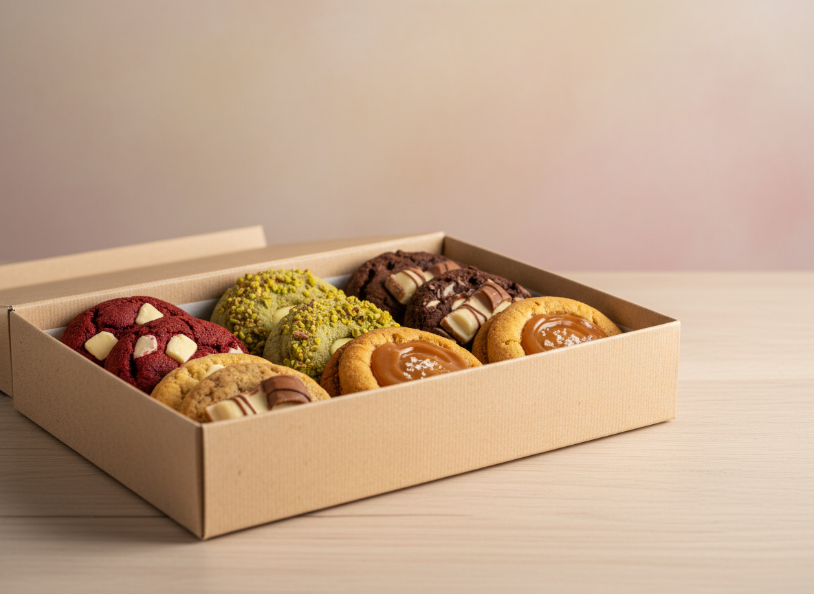 Caixa de cookies artesanais CookieMood